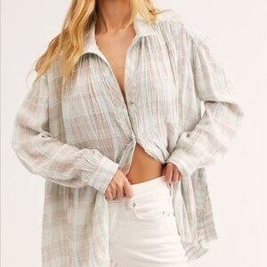 Free People We the Free Lela Plaid Tunic XS